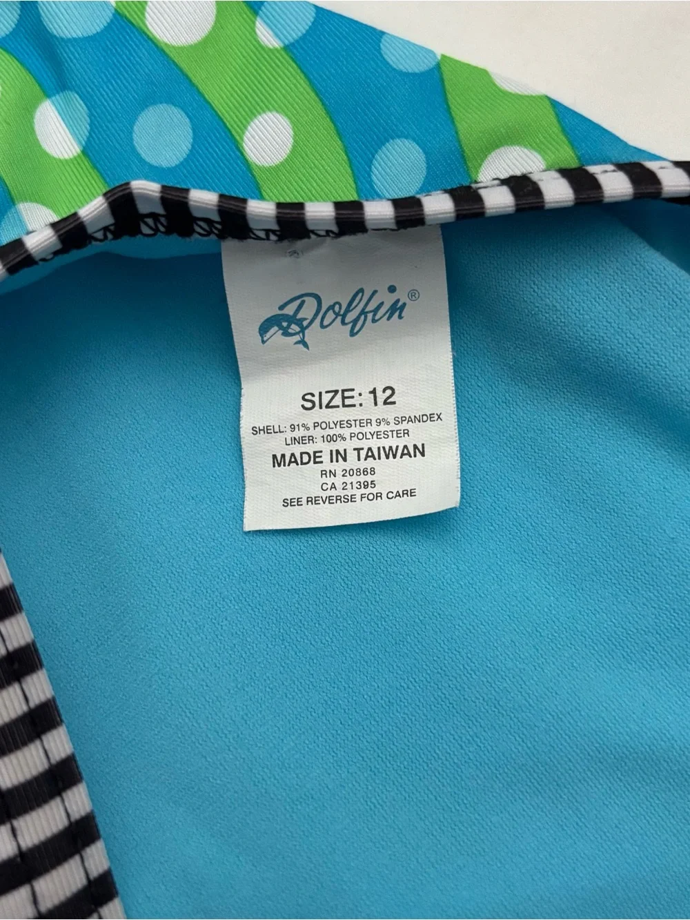 Dolfin Green & Blue Wavy Dot One-Piece Swimsuit
